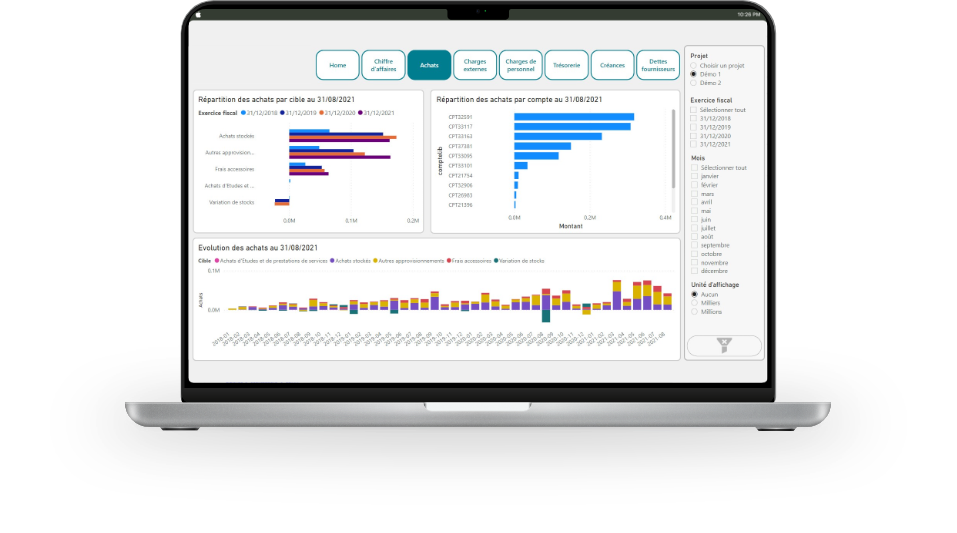 Gestion des données comptables